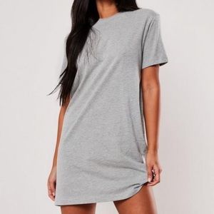 gray t-shirt dress